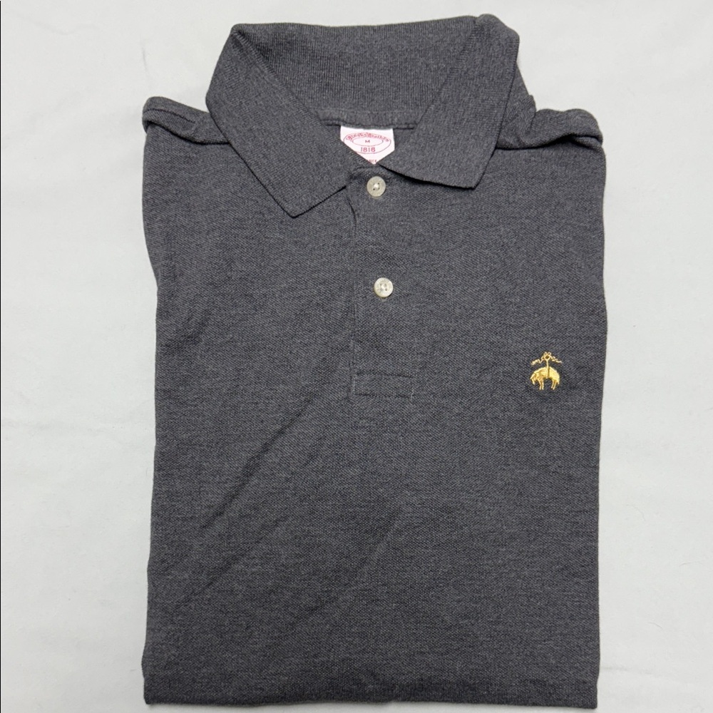 Brooks Brothers Charcoal Polo Shirt - Men’s Medium - Picture 3 of 5